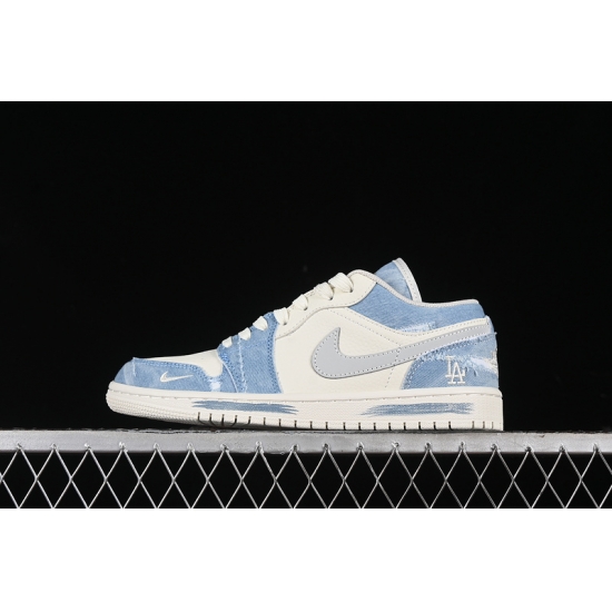 AIR JORDAN 1 LOW MLB WHITE GREY BLUE AIR JORDAN 1 LOW MLB WHITE GREY BLUE