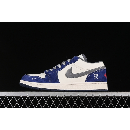 AIR JORDAN 1 LOW OFF-WHITE WHITE GREY BLUE RED AIR JORDAN 1 LOW OFF-WHITE WHITE GREY BLUE RED