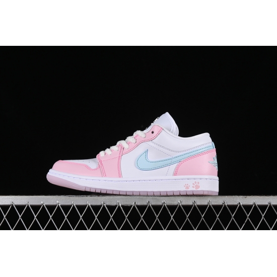 AIR JORDAN 1 LOW SE WHITE WHITE PINK FOAM GLACIER BLUE AIR JORDAN 1 LOW SE WHITE WHITE PINK FOAM GLACIER BLUE