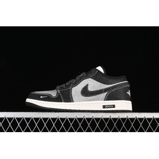 AIR JORDAN 1 LOW WHITE SILVER BLACK AIR JORDAN 1 LOW WHITE SILVER BLACK