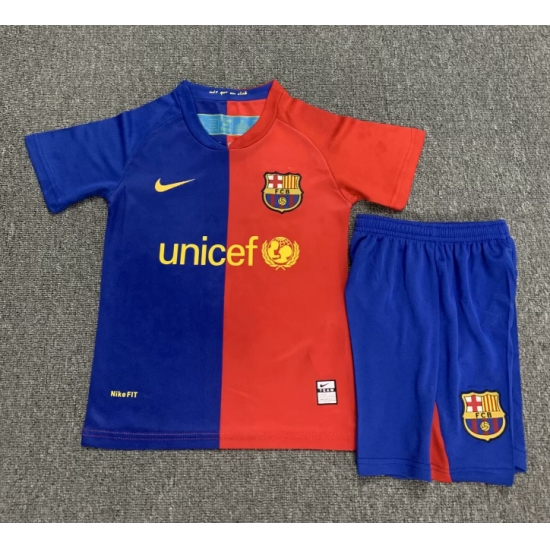 Youth Retro Soccer Jerseys Barcelona Blue Red 08 09 Youth Retro Soccer Jerseys Barcelona Blue Red 08 09