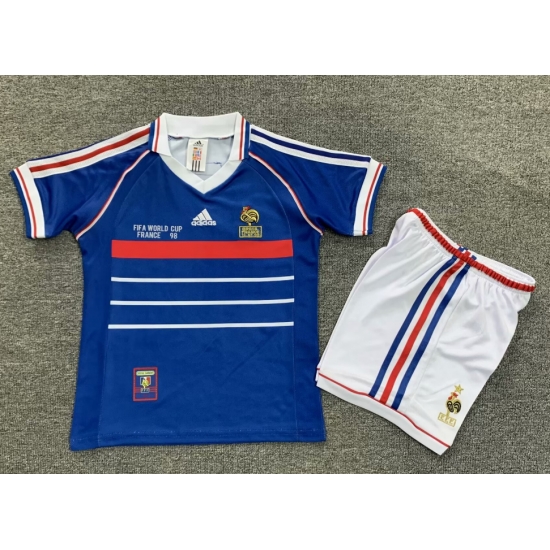 Youth Retro Soccer Jerseys France Blue Youth Retro Soccer Jerseys France Blue