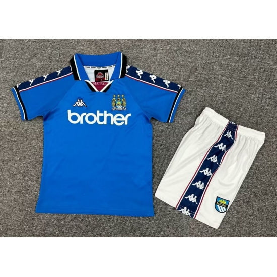 Youth Retro Soccer Jerseys Manchester City Blue Youth Retro Soccer Jerseys Manchester City Blue