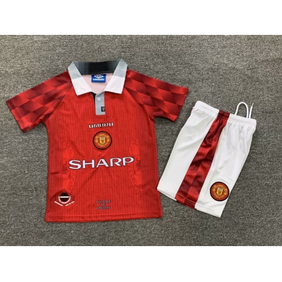 Youth Retro Soccer Jerseys Manchester United F.C. Red Youth Retro Soccer Jerseys Manchester United F.C. Red