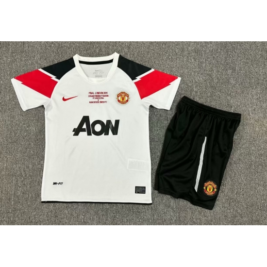 Youth Retro Soccer Jerseys Manchester United F.C. White 10 11 Youth Retro Soccer Jerseys Manchester United F.C. White 10 11