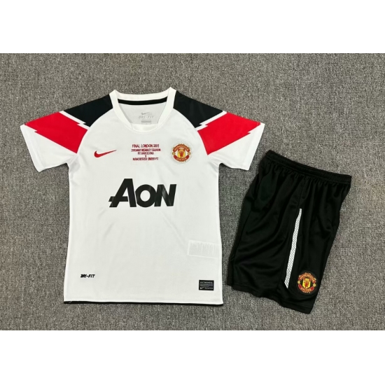 Youth Retro Soccer Jerseys Manchester United F.C. White II Youth Retro Soccer Jerseys Manchester United F.C. White II