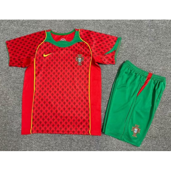 Youth Retro Soccer Jerseys Portugal Red Youth Retro Soccer Jerseys Portugal Red