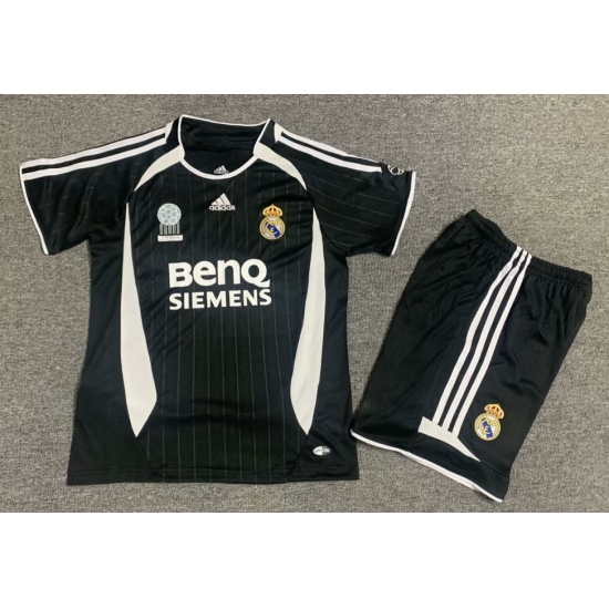 Youth Retro Soccer Jerseys Real Madrid CF Black 06 07 Youth Retro Soccer Jerseys Real Madrid CF Black 06 07