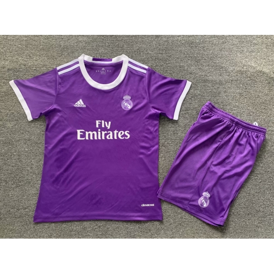 Youth Retro Soccer Jerseys Real Madrid CF Purple Youth Retro Soccer Jerseys Real Madrid CF Purple