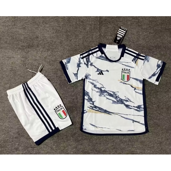 Youth Soccer Jersey Italy Away White Youth Soccer Jersey Italy Away White