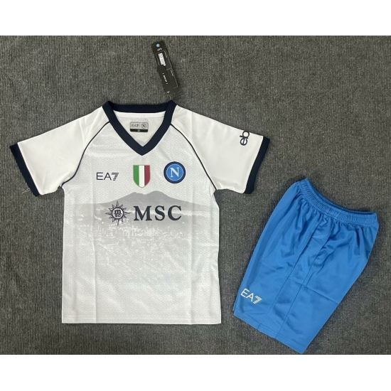 Youth Soccer Jersey Naples White Youth Soccer Jersey Naples White