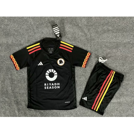 Youth Soccer Jersey Roma Black Youth Soccer Jersey Roma Black