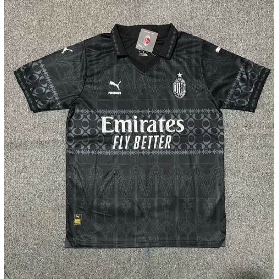 Men 2024 2025 Soccer Jersey AC Millan Black Away Men 2024 2025 Soccer Jersey AC Millan Black Away