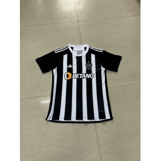 Men 2024 2025 Soccer Jersey Atletico Mineiro Black White Men 2024 2025 Soccer Jersey Atletico Mineiro Black White