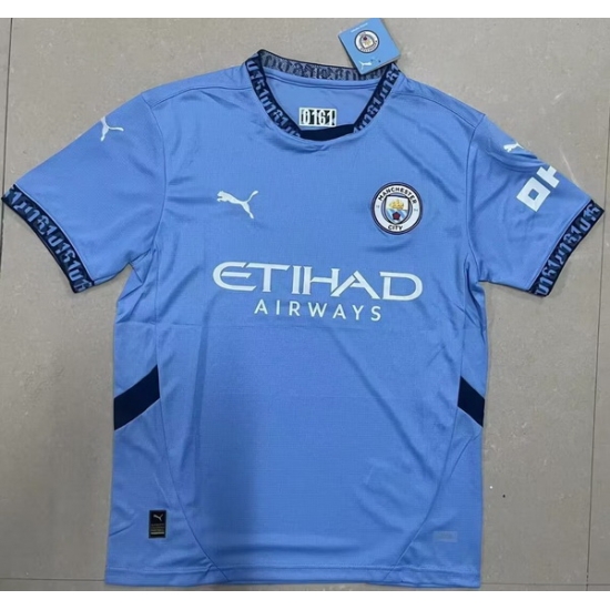 Men 2024 2025 Soccer Jersey Manchester City Blue Home Men 2024 2025 Soccer Jersey Manchester City Blue Home