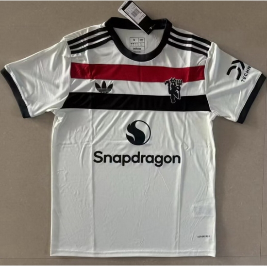 Men 2024 2025 Soccer Jersey Manchester United F.C. Away White Men 2024 2025 Soccer Jersey Manchester United F.C. Away White