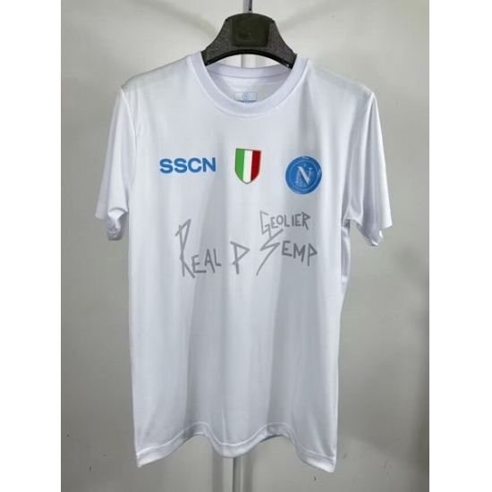 Men 2024 2025 Soccer Jersey Naples White Men 2024 2025 Soccer Jersey Naples White