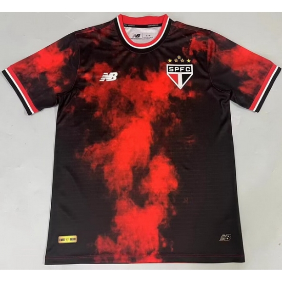 Men 2024 2025 Soccer Jersey San Paulo Black Red Men 2024 2025 Soccer Jersey San Paulo Black Red