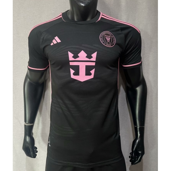 Men 2024 Soccer Jersey Miami Black Men 2024 Soccer Jersey Miami Black