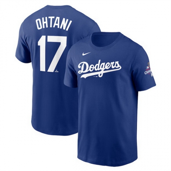 Men Los Angeles Dodgers 17 Shohei Ohtani Royal 2024 World Series Champions Name 26 Number T Shirt Men Los Angeles Dodgers 17 Shohei Ohtani Royal 2024 World Series Champions Name 26 Number T Shirt