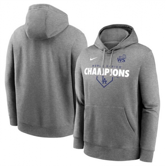 Men Los Angeles Dodgers Heather Charcoal 2024 World Series Champions Home Plate Lockup Club Pullover Hoodie Men Los Angeles Dodgers Heather Charcoal 2024 World Series Champions Home Plate Lockup Club Pullover Hoodie
