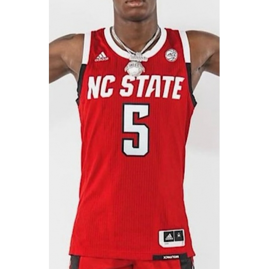 Men's North Carolina State Trey Parker #5 Red jersey Men's North Carolina State Trey Parker #5 Red jersey