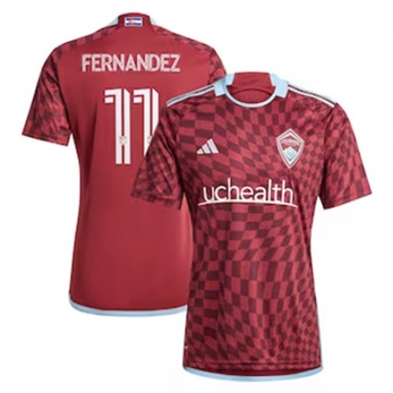 Men Colorado Rapids Omir Fernandez 2024 25 Home Replica Red Men Colorado Rapids Omir Fernandez 2024 25 Home Replica Red