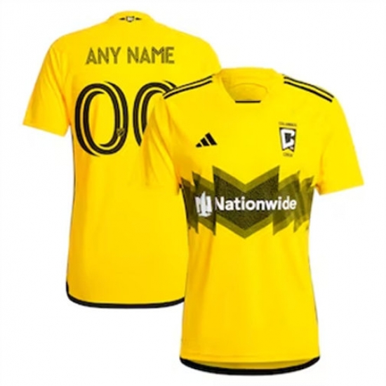 Men Columbus Crew SC Custom 2024 25 Home Replica Yellow Men Columbus Crew SC Custom 2024 25 Home Replica Yellow