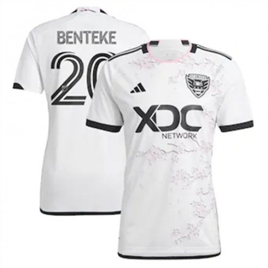 Men D.C. United Christian Benteke 2023 24 Away Replica White Men D.C. United Christian Benteke 2023 24 Away Replica White