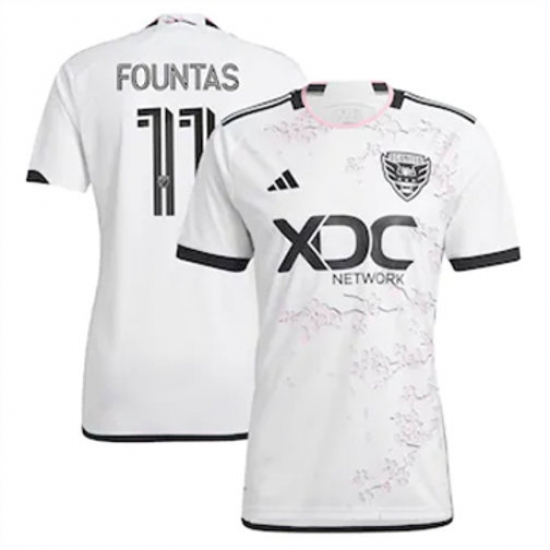 Men D.C. United Taxi Fountas 2023 24 Away Replica White Men D.C. United Taxi Fountas 2023 24 Away Replica White
