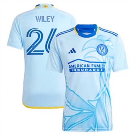 Men Atlanta United Caleb Wiley 2024 25 Away Replica Light Blue Men Atlanta United Caleb Wiley 2024 25 Away Replica Light Blue
