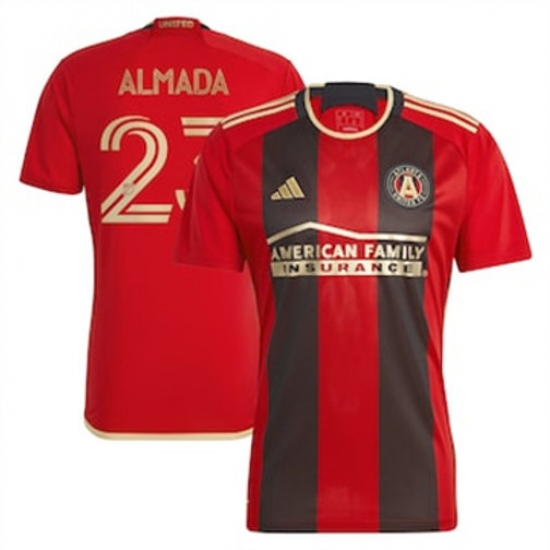 Men Atlanta United Thiago Almada 2023 24 Home Replica Black Men Atlanta United Thiago Almada 2023 24 Home Replica Black