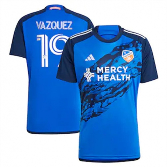 Men FC Cincinnati Brandon Vazquez 2023 24 Home Replica Blue Men FC Cincinnati Brandon Vazquez 2023 24 Home Replica Blue