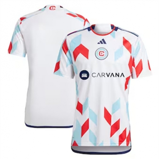 Men Chicago Fire Blank 2024 25 Away Replica White Men Chicago Fire Blank 2024 25 Away Replica White