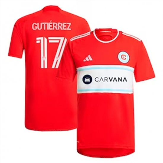 Men Chicago Fire Brian Gutierrez 2024 25 Home Replica Red Men Chicago Fire Brian Gutierrez 2024 25 Home Replica Red