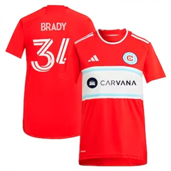 Men Chicago Fire Chris Brady 2024 25 Home Replica Red Men Chicago Fire Chris Brady 2024 25 Home Replica Red