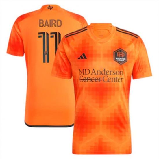 Men Houston Dynamo Corey Baird 2023 24 Home Replica Orange Men Houston Dynamo Corey Baird 2023 24 Home Replica Orange