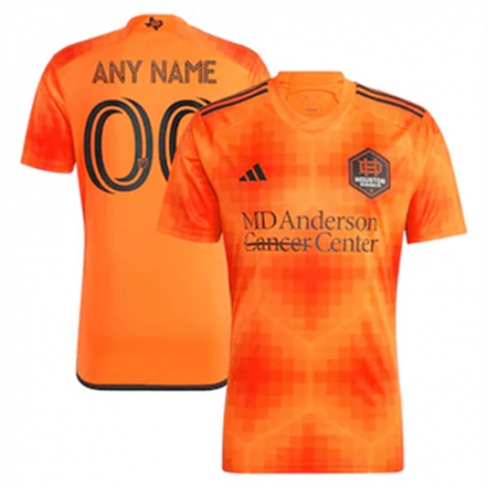 Men Houston Dynamo Custom 2023 24 Home Replica Orange Men Houston Dynamo Custom 2023 24 Home Replica Orange