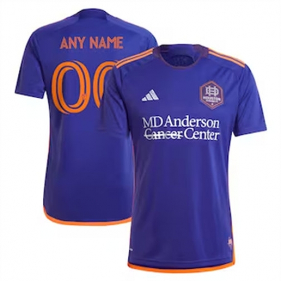 Men Houston Dynamo Custom 2024 25 Away Replica Purple Men Houston Dynamo Custom 2024 25 Away Replica Purple