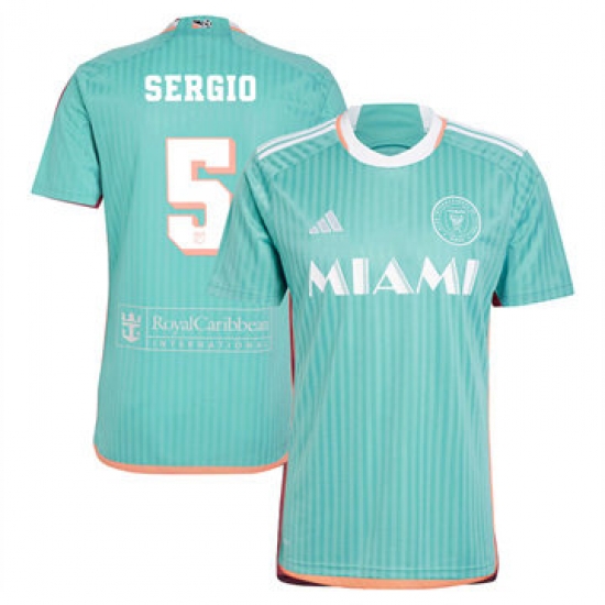 Men Inter Miami CF Sergio Busquets 2024 25 Third Replica Aqua Men Inter Miami CF Sergio Busquets 2024 25 Third Replica Aqua