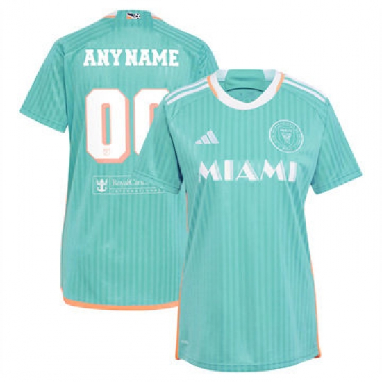 Women Inter Miami CF Custom 2024 25 Third Replica Aqua Women Inter Miami CF Custom 2024 25 Third Replica Aqua