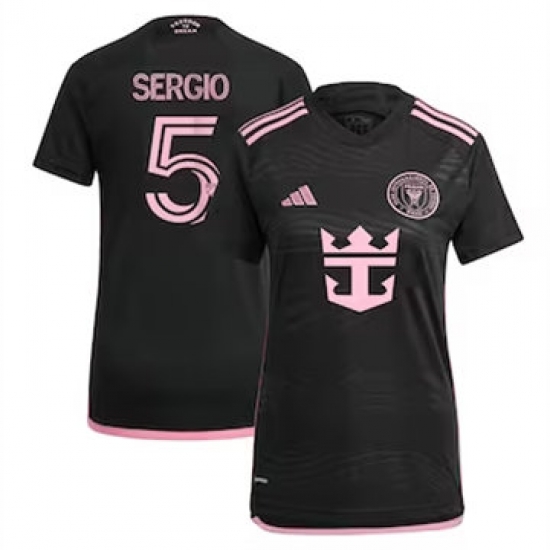 Women Inter Miami CF Sergio Busquets 2024 25 Away Replica Black Women Inter Miami CF Sergio Busquets 2024 25 Away Replica Black