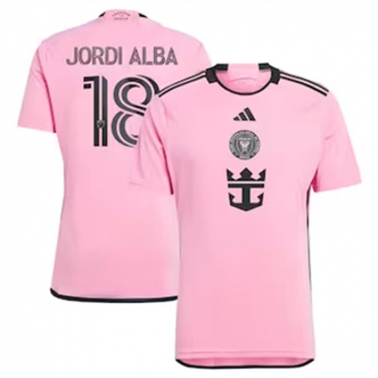 Youth Inter Miami CF Jordi Alba 2024 25 Home Replica Pink