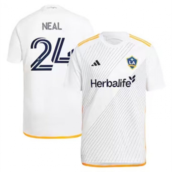 Men LA Galaxy Jalen Neal 2024 25 Home Replica White Men LA Galaxy Jalen Neal 2024 25 Home Replica White