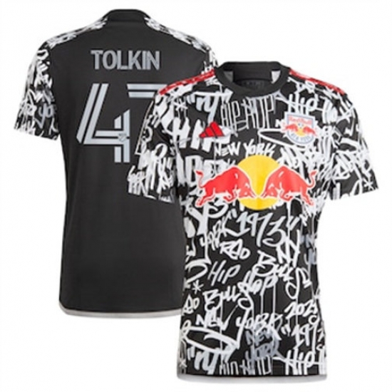 Men New York Red Bulls John Tolkin 2023 24 Freestyle Replica Black Men New York Red Bulls John Tolkin 2023 24 Freestyle Replica Black