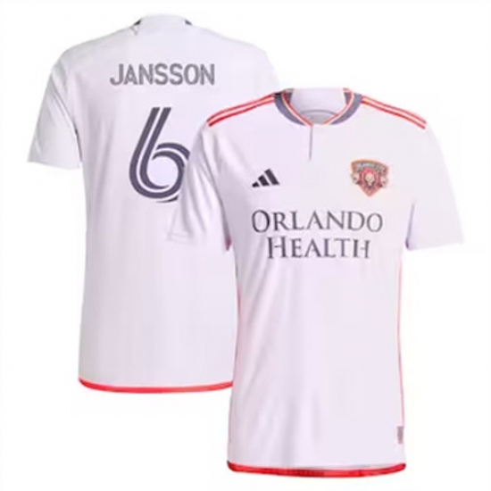 Men Orlando City SC Robin Jansson 2024 25 Away Replica White Men Orlando City SC Robin Jansson 2024 25 Away Replica White