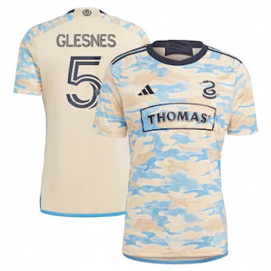 Men Philadelphia Union Jakob Glesnes 2023 24 Away Replica Tan Men Philadelphia Union Jakob Glesnes 2023 24 Away Replica Tan