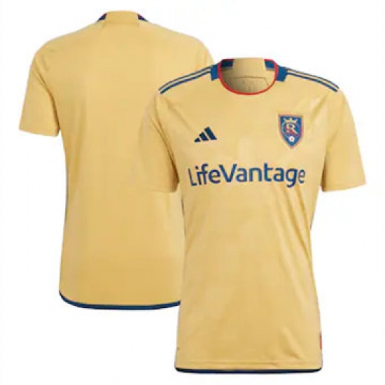 Men Real Salt Lake Blank 2023 24 Away Replica Gold Men Real Salt Lake Blank 2023 24 Away Replica Gold