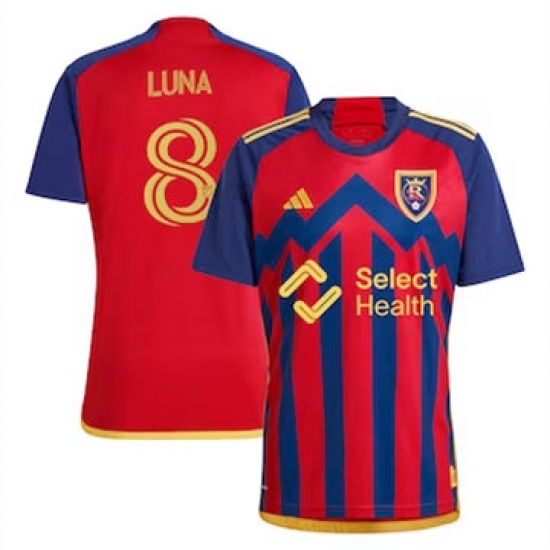 Men Real Salt Lake Diego Luna 2024 25 Away Replica Red Men Real Salt Lake Diego Luna 2024 25 Away Replica Red