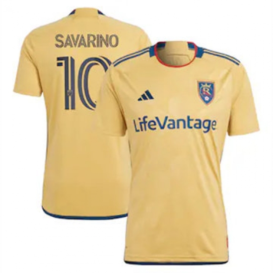 Men Real Salt Lake Jefferson Savarino 2023 24 Away Replica Gold Men Real Salt Lake Jefferson Savarino 2023 24 Away Replica Gold